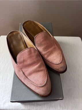 Everlane Woman Pink Suede Slip-On Loafers